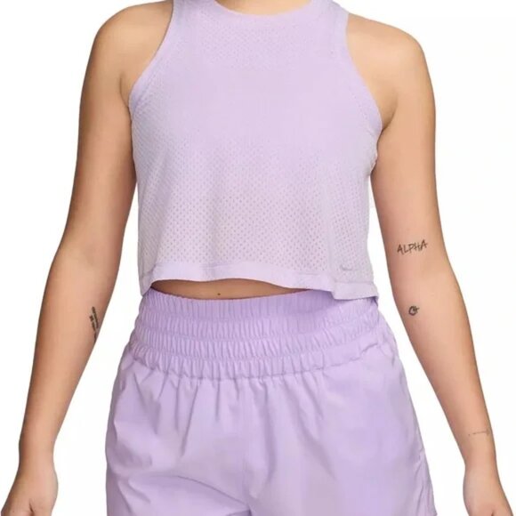 NWT Nike One Classic Breathable Mesh Purple Dri-FIT Tank Top - Picture 3 of 5